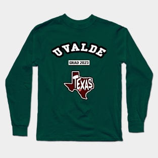 🤠 Uvalde Texas Strong, Graduating 2023, Texas Map, School Spirit Long Sleeve T-Shirt